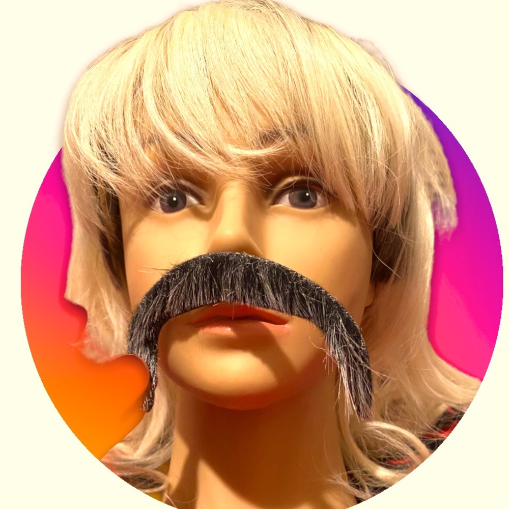 Blonde with black roots Wig/mullet